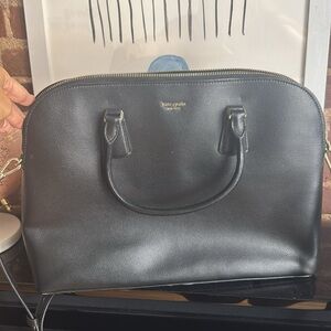 Kate Spade Black Leather Laptop Satchel
